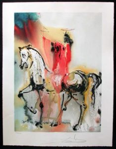 Salvador Dali - Dalinean Horses - Le chevalier Chretien
