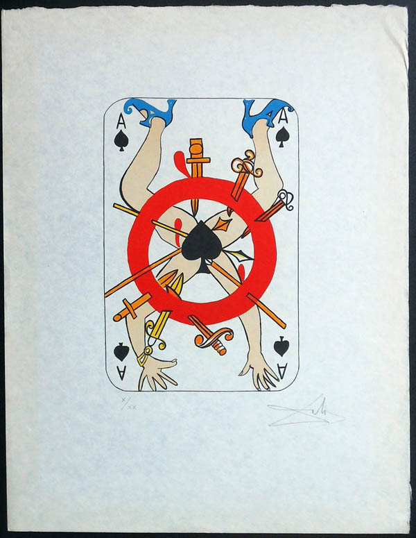 Salvador Dali - Playing Cards - Playing Cards Spades - Ace of Spades