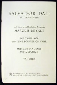 Salvador Dali - Marquis de Sade - Text and Justification
