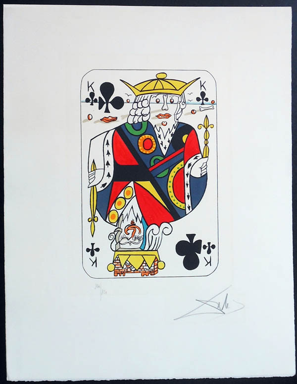 Salvador Dali - Playing Cards - Playing Cards Clubs - King of Clubs