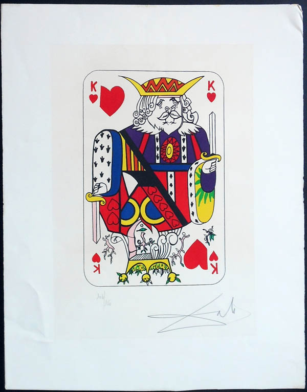 Salvador Dali - Playing Cards - Playing Cards Hearts - King of Hearts