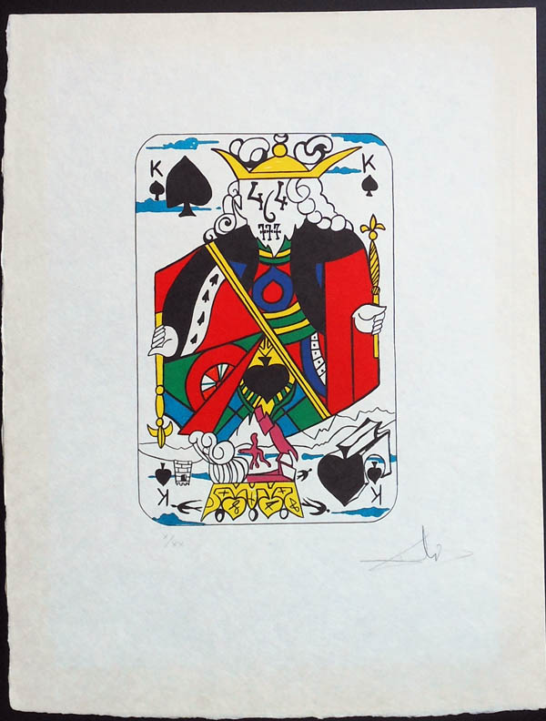 Salvador Dali - Playing Cards - Playing Cards Spades - King of Spades