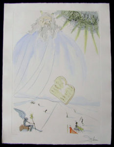 Salvador Dali - Our Historical Heritage - Moses drypoint etching