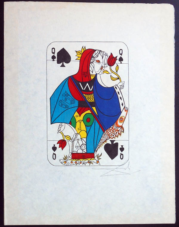 Salvador Dali - Playing Cards - Playing Cards Spades - Queen of Spades