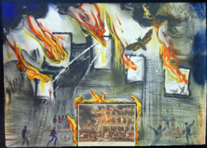 Salvador Dali - Currier & Ives - Fire, Fire Fire!
