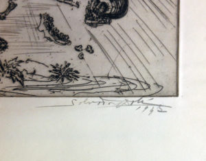 Salvador Dali - St. George and the Dragon - Signature