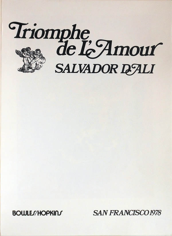 Salvador Dali - Triomphe de l'Amour (Triumph of Love) - Title