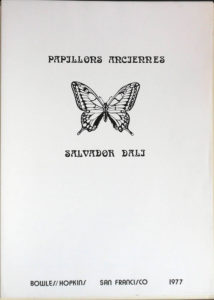 Salvador Dali - Papillons Anciennes - Title Page