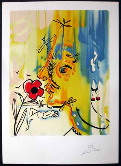 Salvador Dali - Fleurs Surrealistes (Flowers for Gala) - Vanishing Face