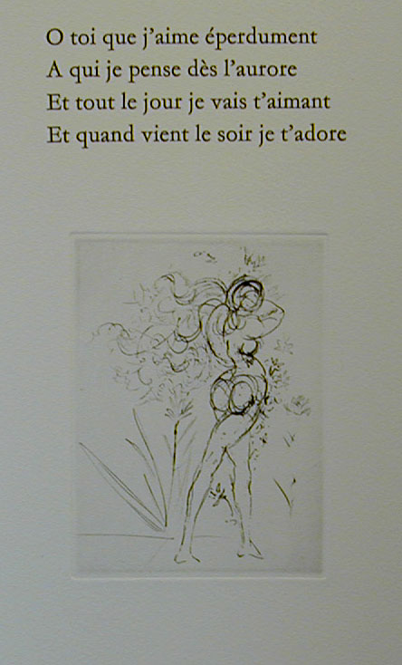 Salvador Dali - Secret Poems by Guillaume Apollinaire - From Nude, Horse and Death