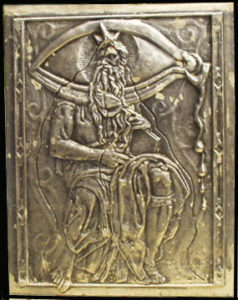 Salvador Dali - Moise et Monotheisme - Bas relief cover stamped
from a marquette by Dali, signed