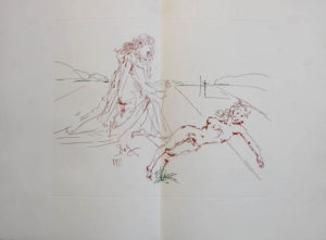 Salvador Dali - L’Art d’Aimer – Ovide - Double page etching