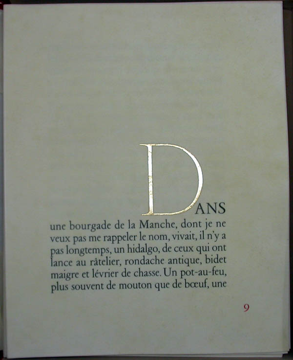 Salvador Dali - Don Quichotte de la Mancha, Book A - 1957 - Chapter Page
