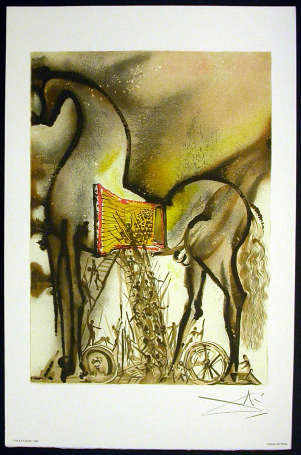 Salvador Dali - Les Chevaux de Dali - Trojan Horse