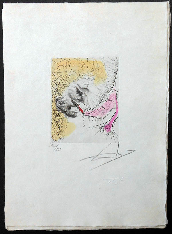 Salvador Dali - La Venus aux Fourrures - The Man Kissing the Shoe
