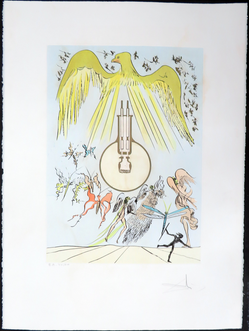 Salvador Dali - Hommage to Leonardo da Vinci - Light Bulb