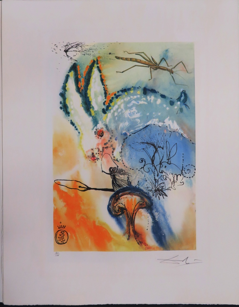 Salvador Dali - Signed Down the Rabbit Hole