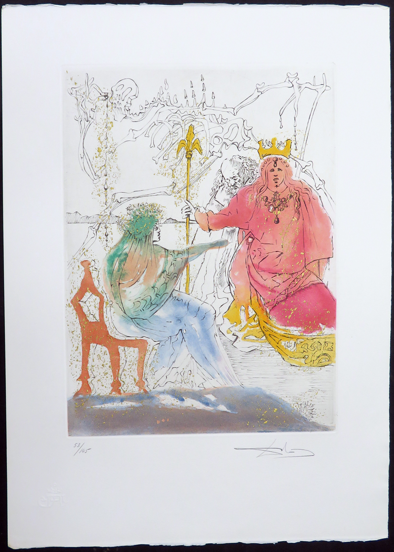 Salvador Dali Hamlet - The King is Told of Hamlet's Story